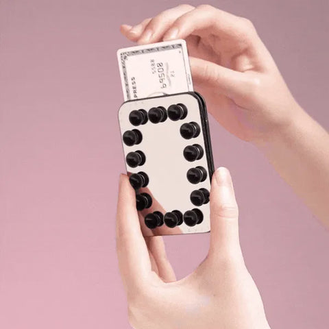 Snap & Stick Mirror Cardholder Stand