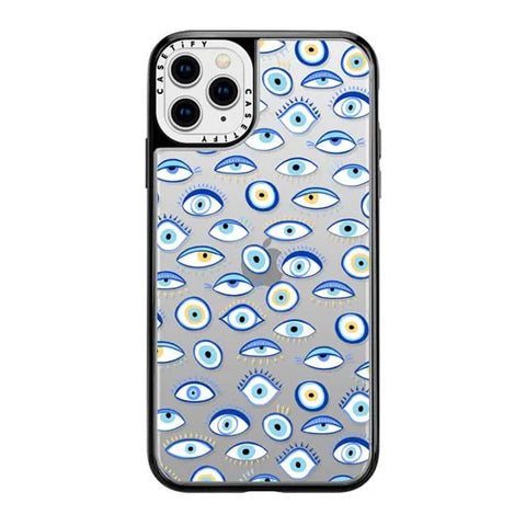blue all seeing eye summer holiday pattern on clear