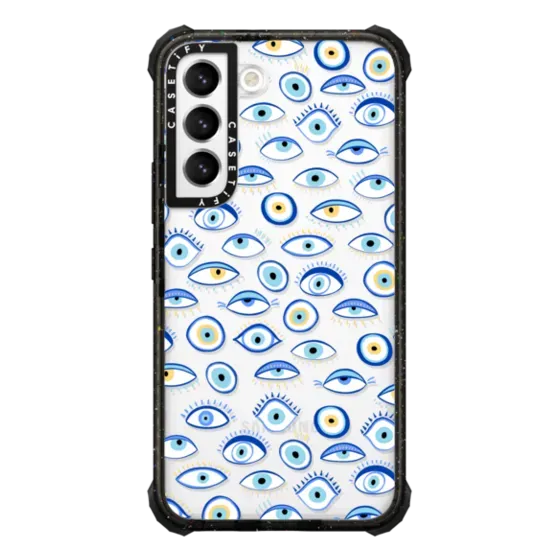 blue all seeing eye summer holiday pattern on clear