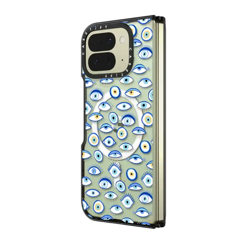 blue all seeing eye summer holiday pattern on clear
