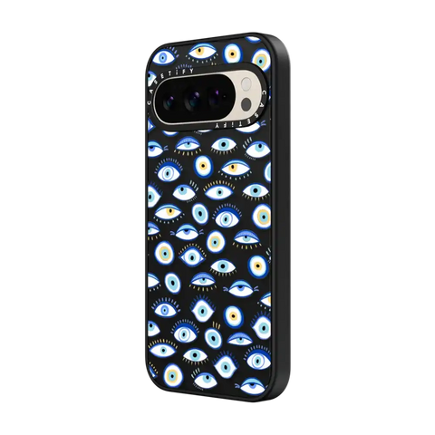 blue all seeing eye summer holiday pattern on clear