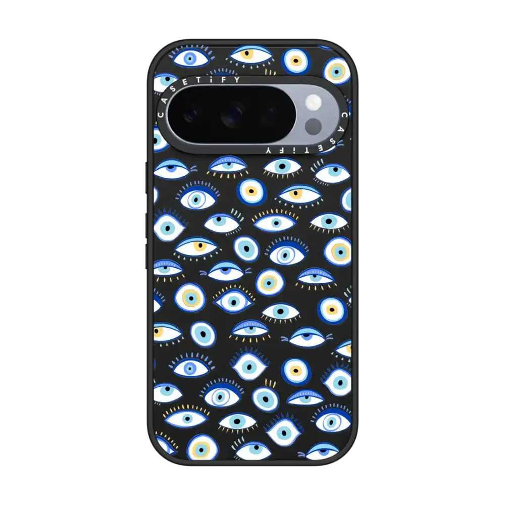 blue all seeing eye summer holiday pattern on clear