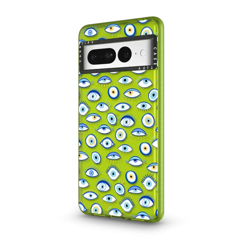 blue all seeing eye summer holiday pattern on clear