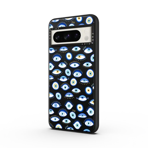 blue all seeing eye summer holiday pattern on clear