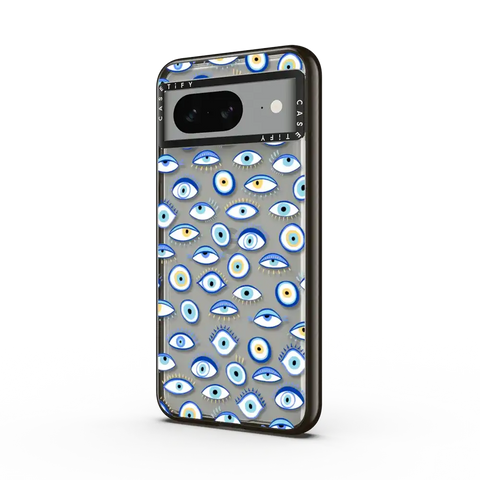 blue all seeing eye summer holiday pattern on clear