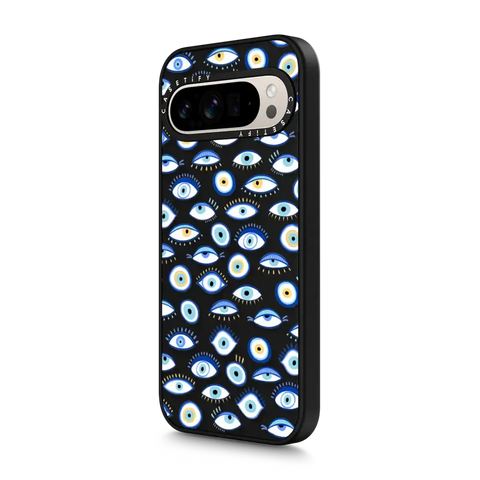 blue all seeing eye summer holiday pattern on clear