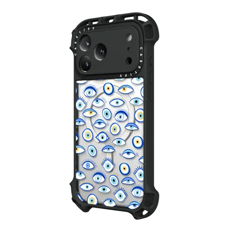 blue all seeing eye summer holiday pattern on clear