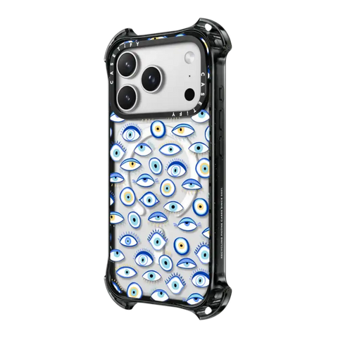 blue all seeing eye summer holiday pattern on clear