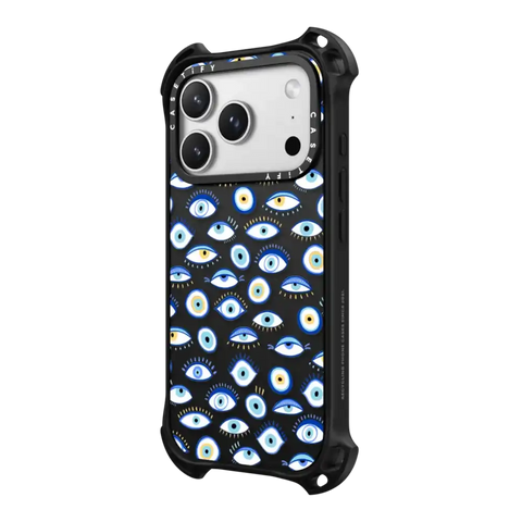blue all seeing eye summer holiday pattern on clear