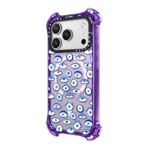 blue all seeing eye summer holiday pattern on clear