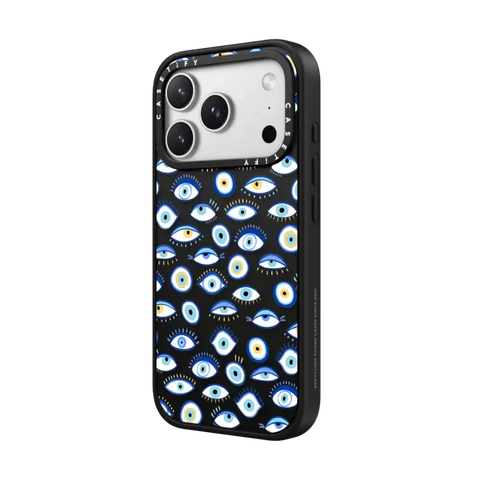 blue all seeing eye summer holiday pattern on clear