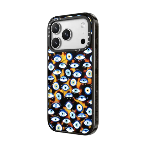 blue all seeing eye summer holiday pattern on clear
