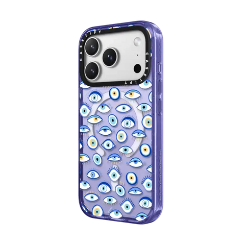 blue all seeing eye summer holiday pattern on clear