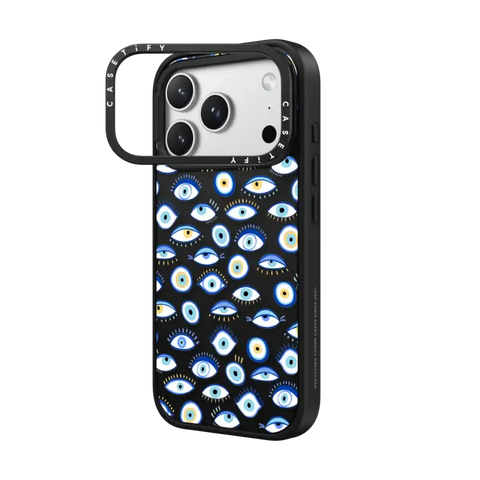 blue all seeing eye summer holiday pattern on clear