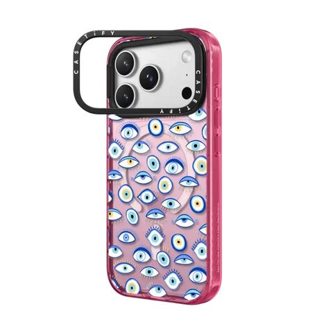 blue all seeing eye summer holiday pattern on clear