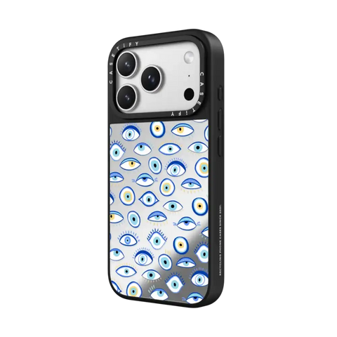 blue all seeing eye summer holiday pattern on clear