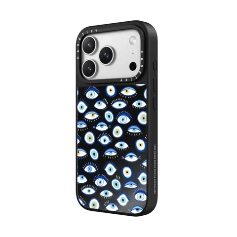 blue all seeing eye summer holiday pattern on clear