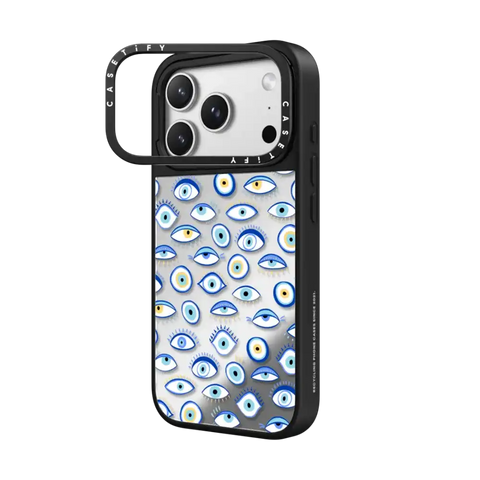 blue all seeing eye summer holiday pattern on clear