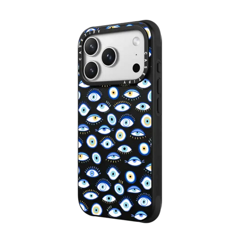 blue all seeing eye summer holiday pattern on clear