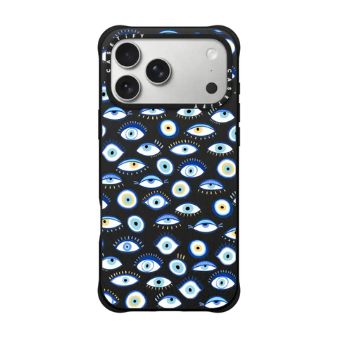 blue all seeing eye summer holiday pattern on clear