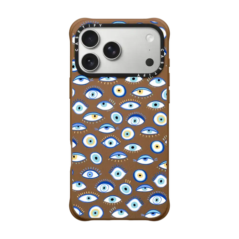blue all seeing eye summer holiday pattern on clear