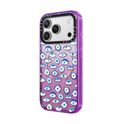 blue all seeing eye summer holiday pattern on clear