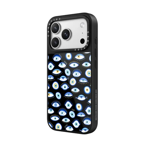 blue all seeing eye summer holiday pattern on clear
