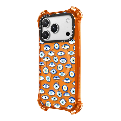 blue all seeing eye summer holiday pattern on clear