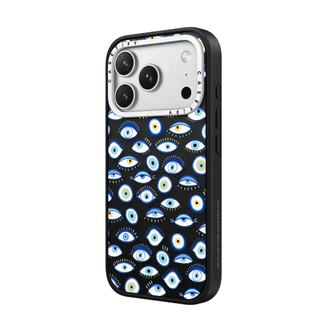 blue all seeing eye summer holiday pattern on clear