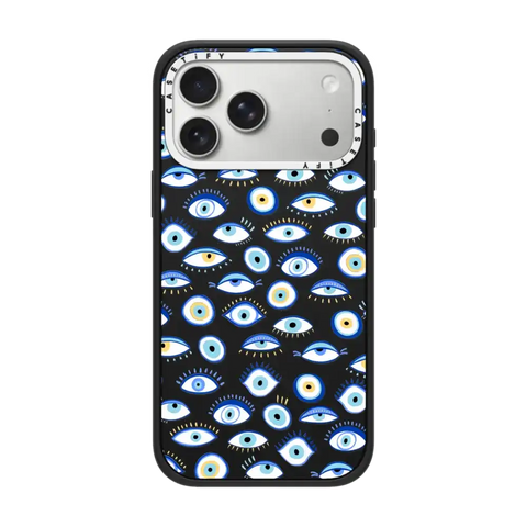 blue all seeing eye summer holiday pattern on clear