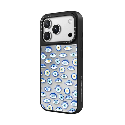 blue all seeing eye summer holiday pattern on clear