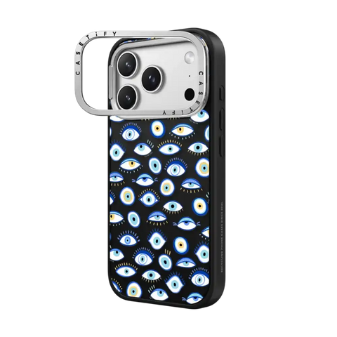 blue all seeing eye summer holiday pattern on clear