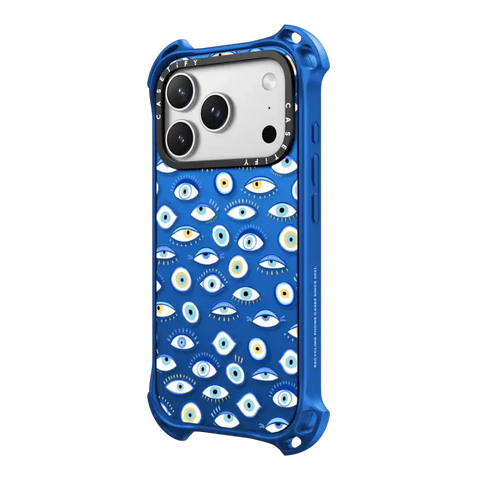 blue all seeing eye summer holiday pattern on clear
