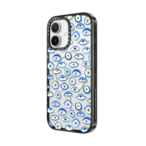 blue all seeing eye summer holiday pattern on clear