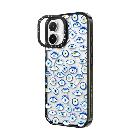 blue all seeing eye summer holiday pattern on clear