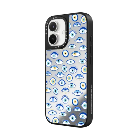 blue all seeing eye summer holiday pattern on clear