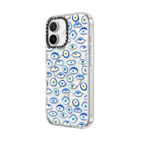 blue all seeing eye summer holiday pattern on clear