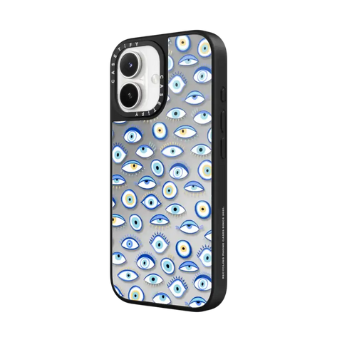 blue all seeing eye summer holiday pattern on clear