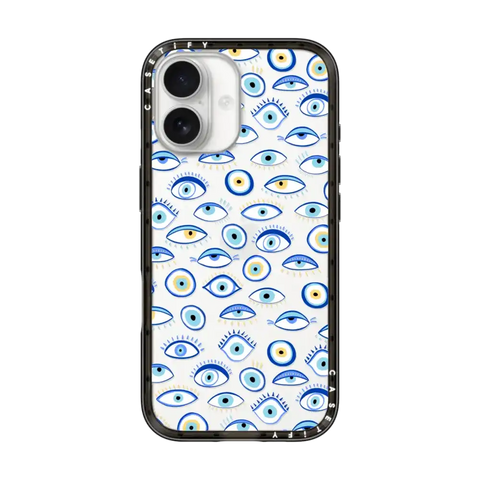 blue all seeing eye summer holiday pattern on clear
