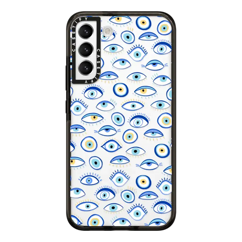 blue all seeing eye summer holiday pattern on clear