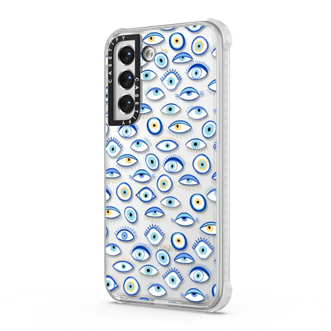 blue all seeing eye summer holiday pattern on clear