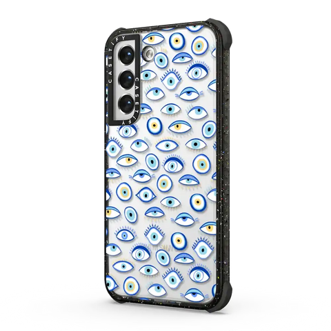 blue all seeing eye summer holiday pattern on clear