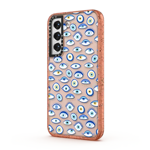 blue all seeing eye summer holiday pattern on clear
