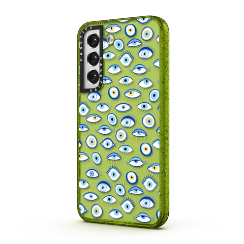 blue all seeing eye summer holiday pattern on clear