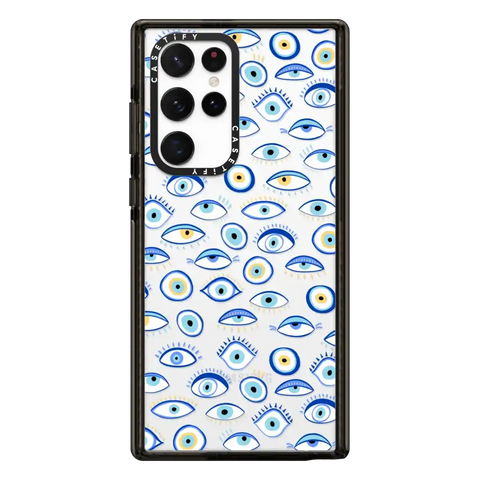 blue all seeing eye summer holiday pattern on clear