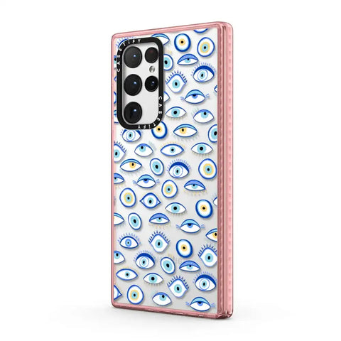 blue all seeing eye summer holiday pattern on clear