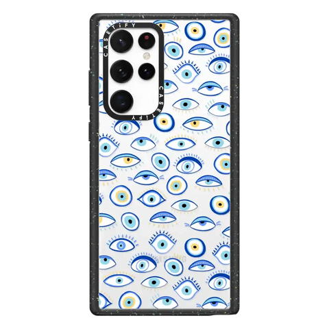 blue all seeing eye summer holiday pattern on clear
