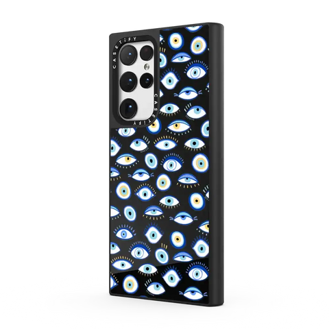 blue all seeing eye summer holiday pattern on clear