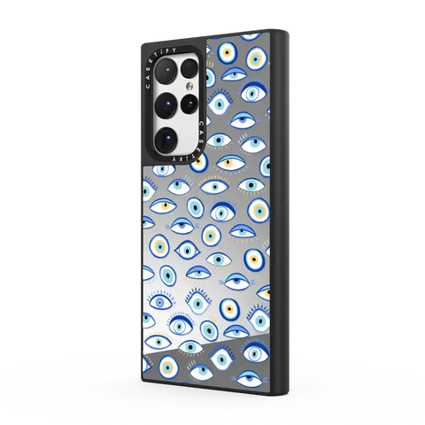blue all seeing eye summer holiday pattern on clear