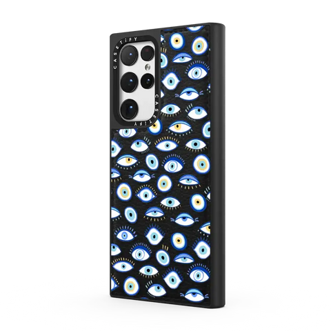 blue all seeing eye summer holiday pattern on clear